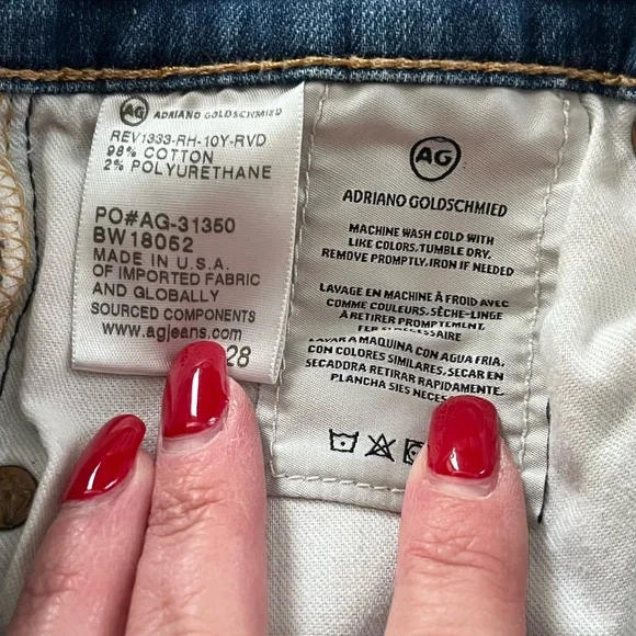 Ag Adriano Goldschmied Designer Skinny Jeans Medium Wash Ankle Length - Picture 11 of 16